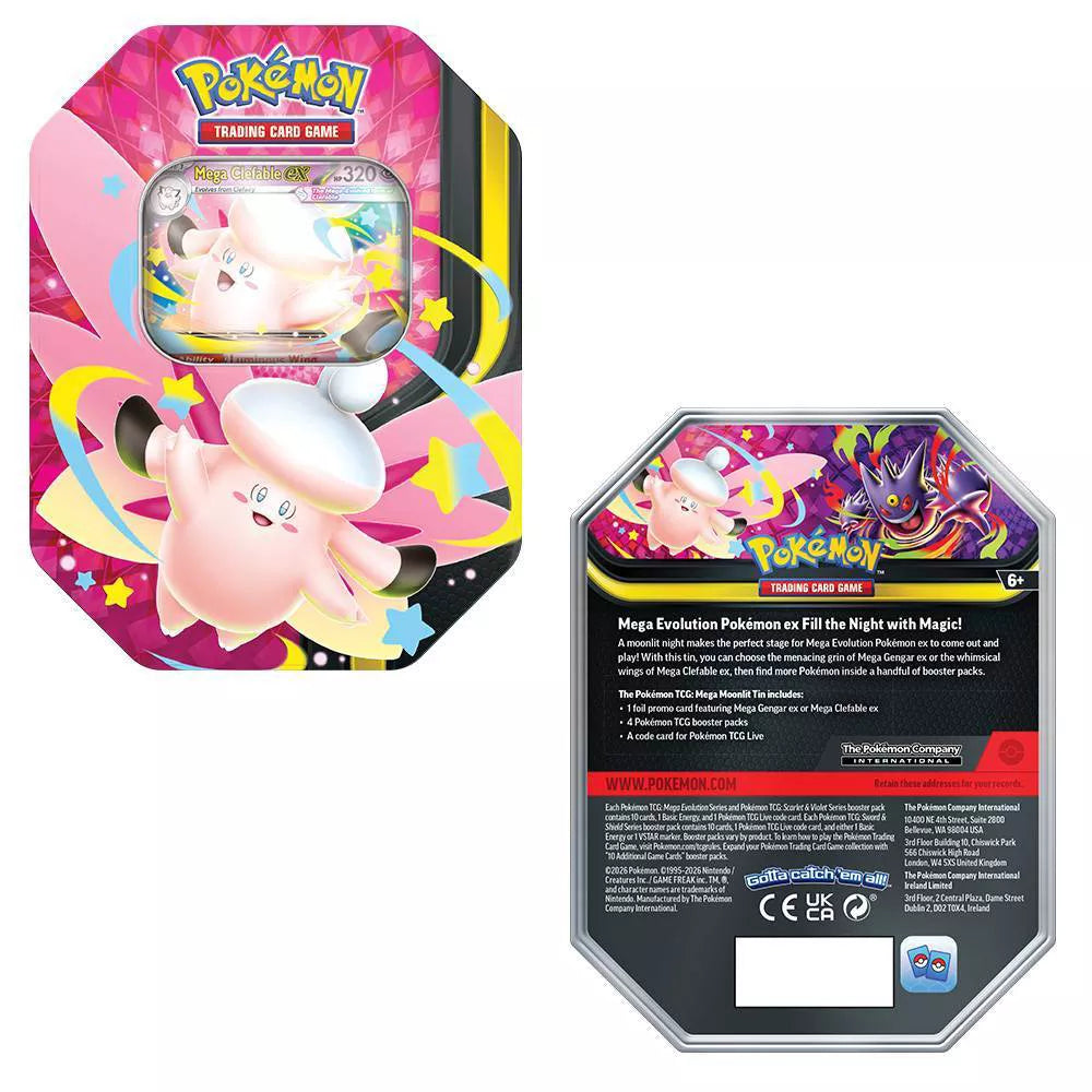 Pokémon TCG: Mega Moonlit Tin - Mega Clefable