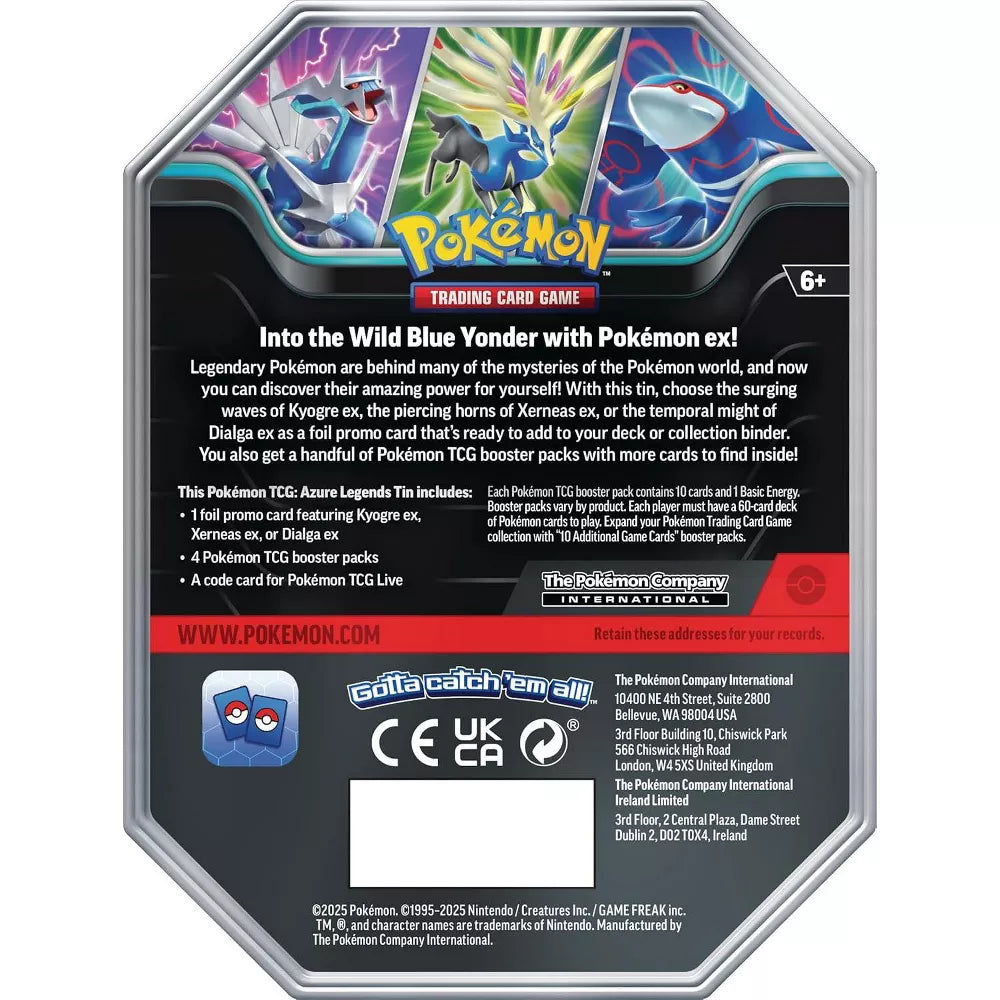 Pokemon TCG: Azure Legends Tin – Dialga ex