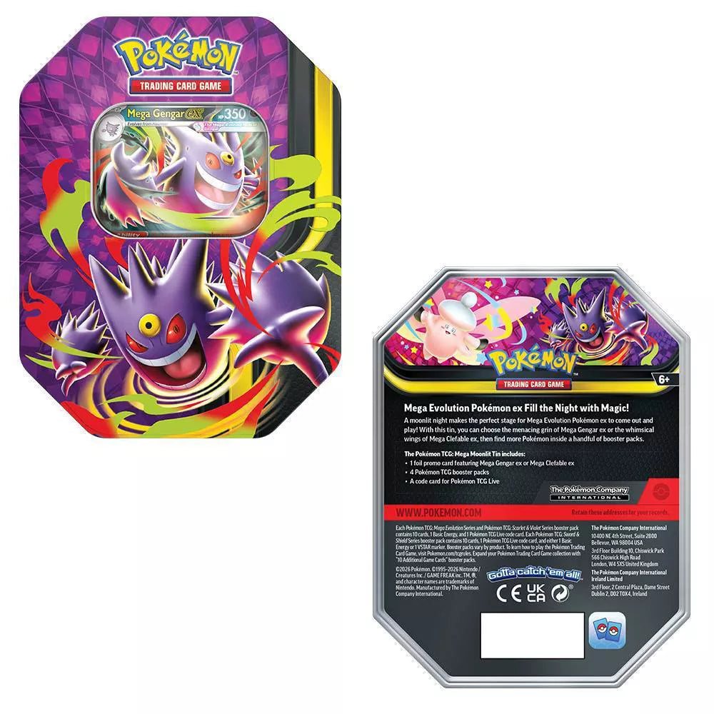 Pokémon TCG: Mega Moonlit Tin—Mega Gengar
